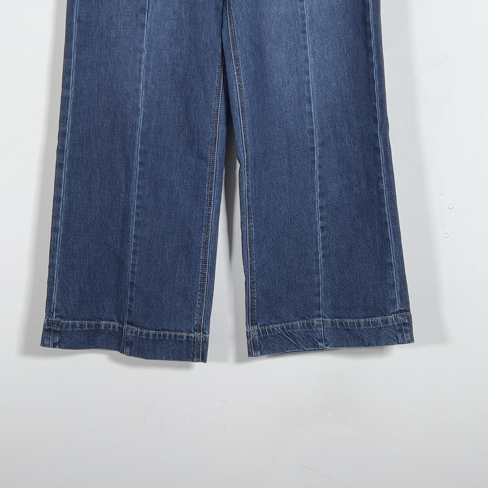 Scotch & Soda Free Spirit Wide Leg High Rise Jeans Womens Sz 8/29 Blue No Belt - Picture 4 of 14